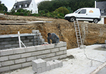Réalisation des fondations à Prechacq-les-Bains